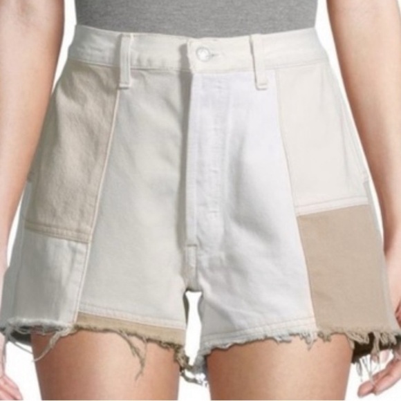 Re/Done Pants - NWT Re/Done Levi's Womens 70's patch cut off Raw Hem‎ Denim short 27